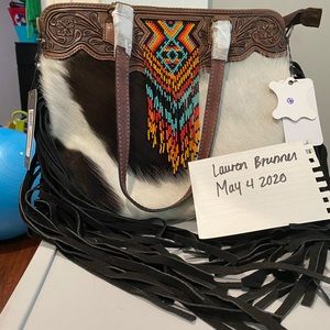 🛑SOLD🛑American Darling Leather Fringe purse
